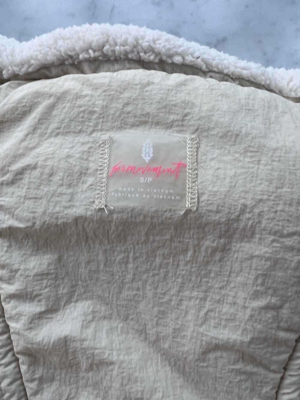NWT FP Movement By Free People Scout it Out Fleece Vest in Birch Tree Size Small - Picture 8 of 15